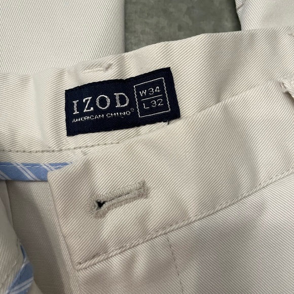 Izod Men's Cream Chinos - Picture 4 of 4
